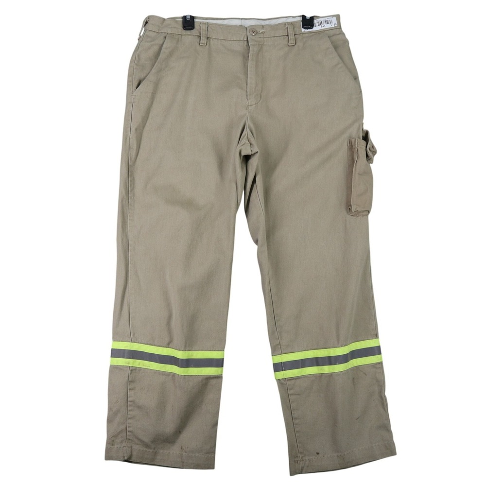 Bulwark FR Flame Resistant Work Pants Mens 36x29 Reflective Cargo Utility Safety